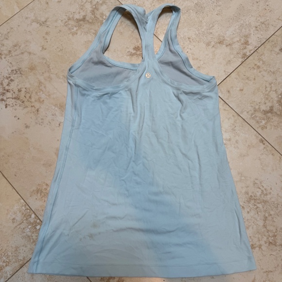 lululemon cool racerback, light blue size 8, like new - Picture 4 of 4